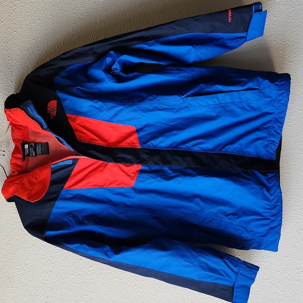 The North Face Blue Hyvent Hooded Jacket Youth Boys Size Large